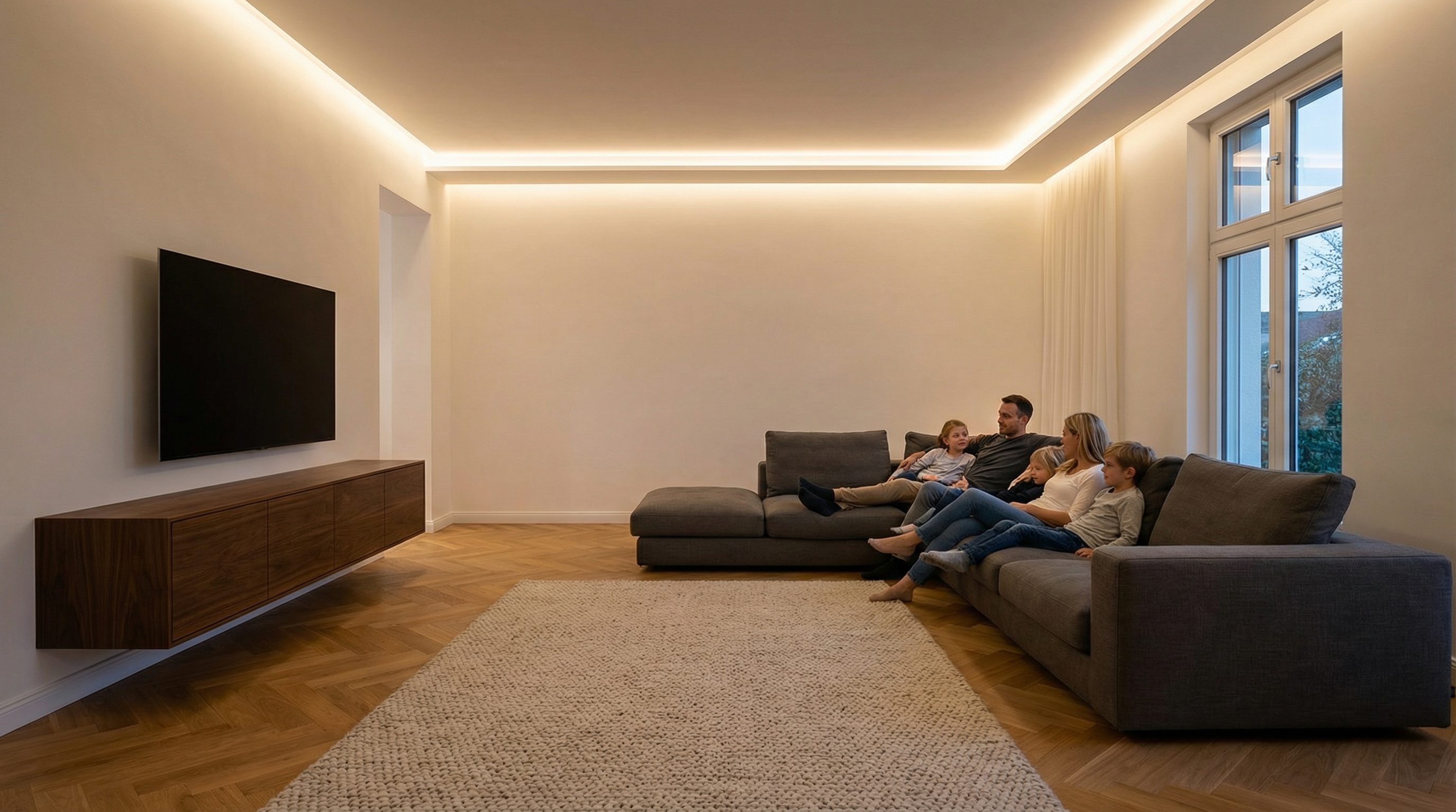 Unsichtbare Lautsprecher im Wohnzimmer