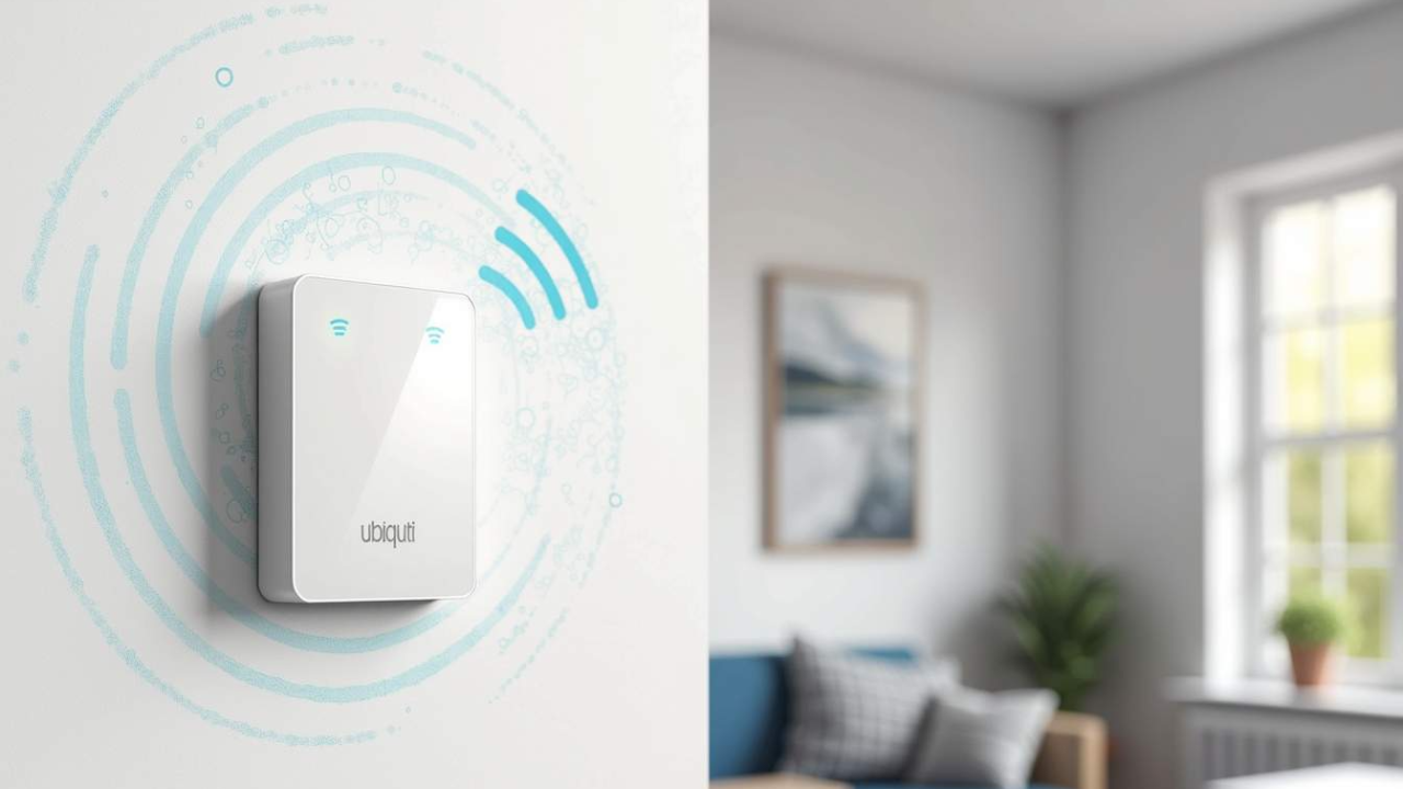 UniFi Access Point elegant an der Wohnzimmerwand integriert