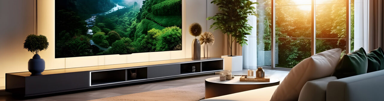 Wohnraumkino mit unsichtbarer Technik